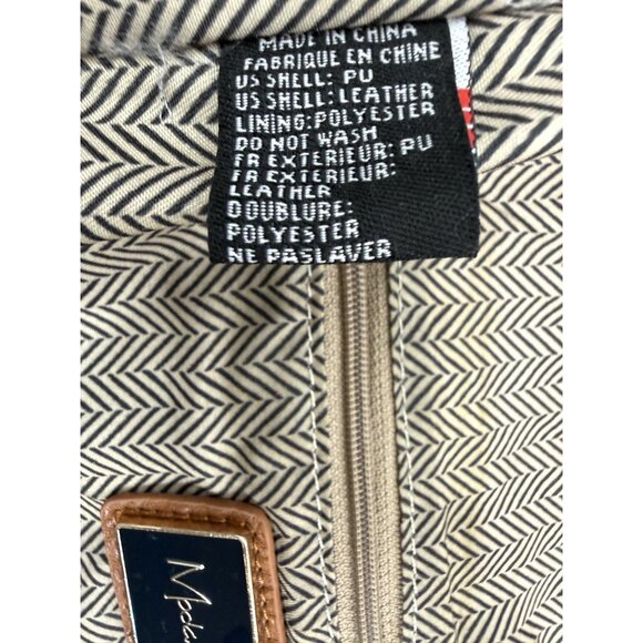 Modella Tan Faux Leather Foldover Clutch Crossbody Bag Chain Strap Purse - Picture 12 of 14